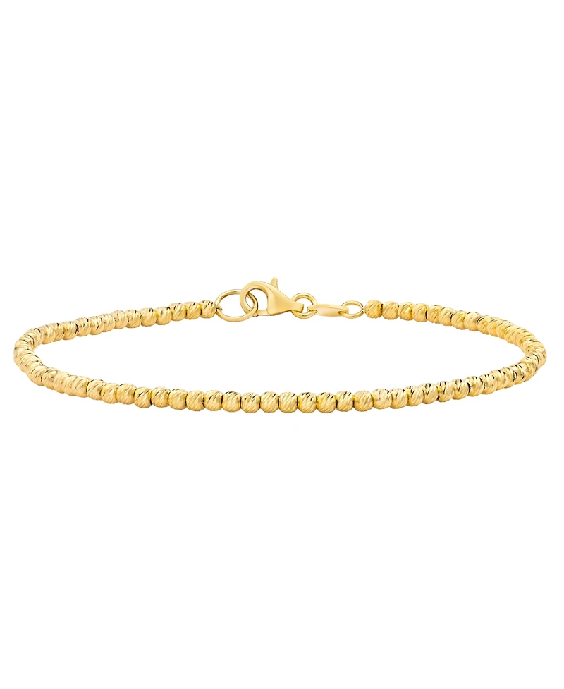 Italian Gold Beaded Bracelet in 14k Gold