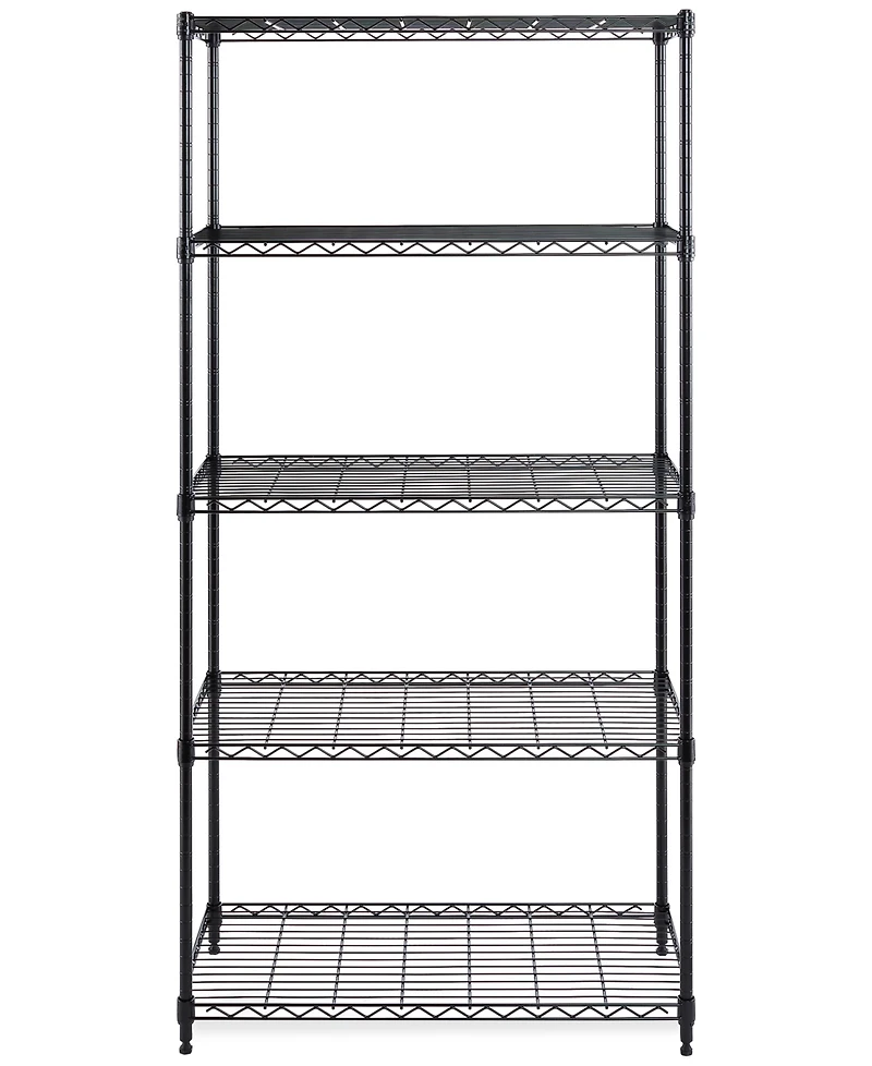 Seville Classics 5-Tier Black Epoxy Steel Wire Shelving