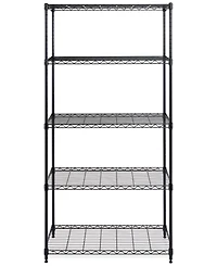Seville Classics 5-Tier Black Epoxy Steel Wire Shelving