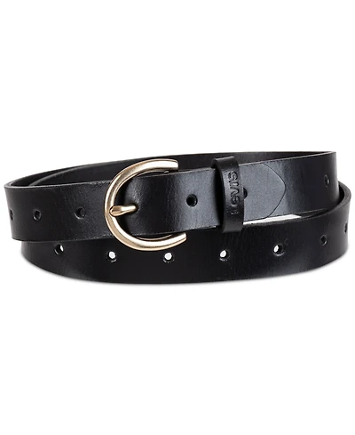 Levi's Women's Slim Adjustable Perforated Leather Belt