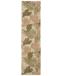 Liora Manne' Ravella Tropical Leaf 2' x 8' Runner Outdoor Area Rug