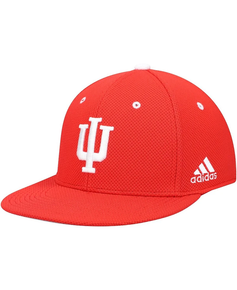 Men's adidas Crimson Indiana Hoosiers On-Field Baseball Fitted Hat