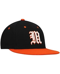 Men's adidas Black and Orange Miami Hurricanes On-Field Baseball Fitted Hat