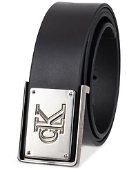 Calvin Klein Men's Ck Plate Plaque Belt