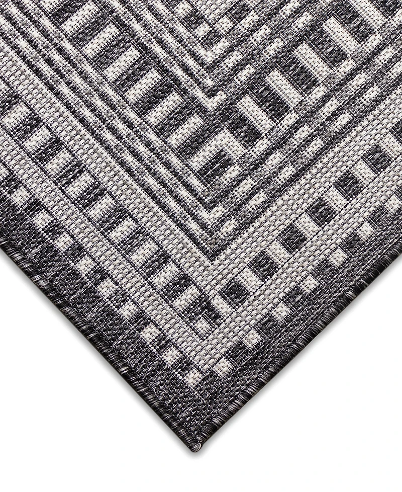 Liora Manne' Malibu Etched Border 6'6" x 9'3" Outdoor Area Rug