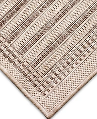 Liora Manne' Malibu Simple Border 1'11" x 7'6" Runner Outdoor Area Rug