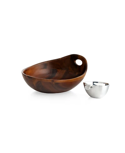 Portables Wood Chip and Dip 2 Piece Set