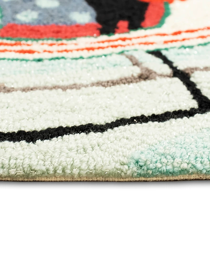 Liora Manne' Frontporch Sledding Dog 2'6" x 4' Outdoor Area Rug