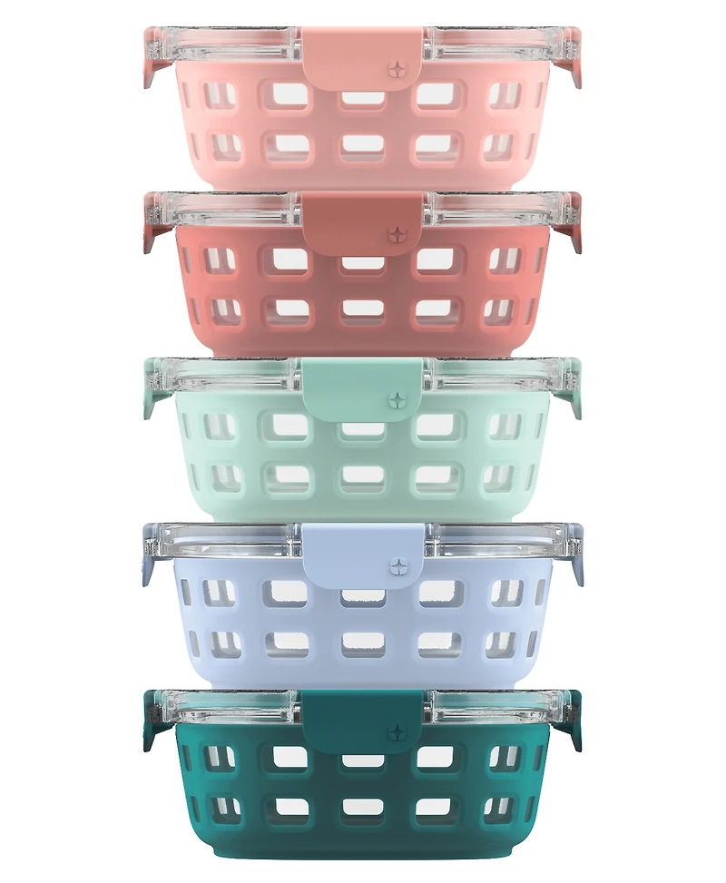 Ello 10-Piece Meal Prep Rounds Container Set