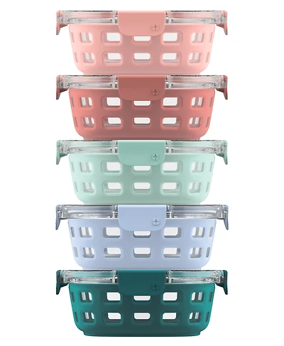 Ello 10-Piece Meal Prep Rounds Container Set