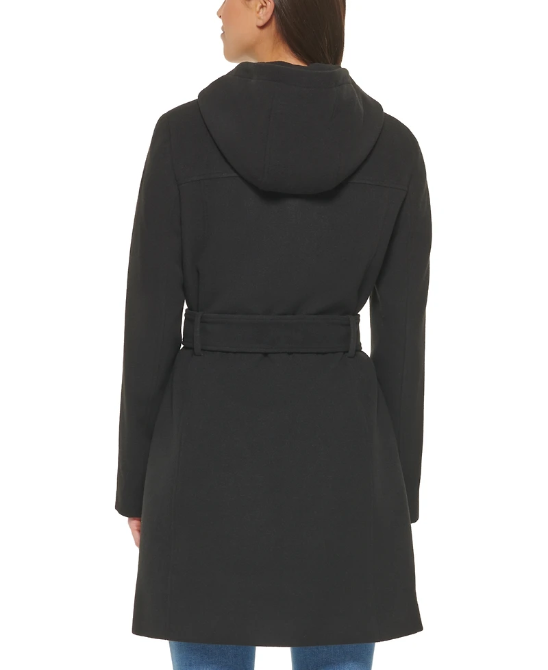 Tommy Hilfiger Women's Belted Hooded Coat