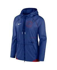 Women's Nike Royal, Red Chicago Cubs Statement Raglan Full-Zip Hoodie Jacket