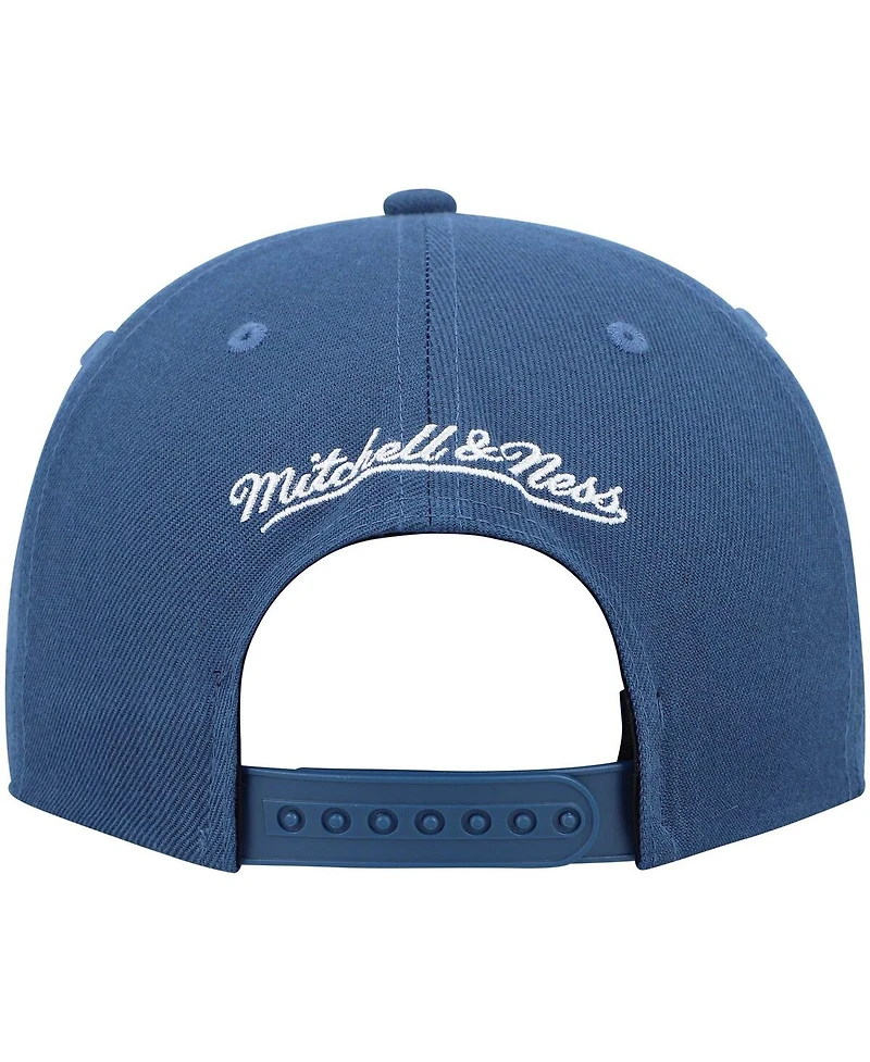 Men's Mitchell & Ness Blue Minnesota Timberwolves Hardwood Classics Team Ground 2.0 Snapback Hat