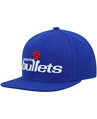 Men's Mitchell & Ness Blue Washington Bullets Hardwood Classics Team Ground 2.0 Snapback Hat
