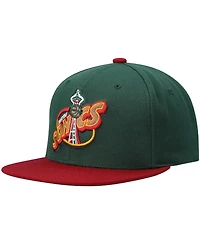 Men's Mitchell & Ness Green, Red Seattle Supersonics Hardwood Classics Team Two-Tone 2.0 Snapback Hat