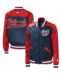 Women's Starter Navy Washington Nationals The Legend Full-Snap Jacket