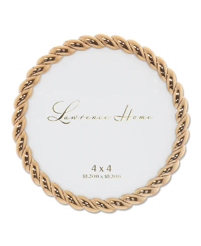 Round Metal Picture Frame With Rope Design