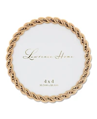 Round Metal Picture Frame With Rope Design