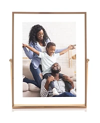 Lawrence Frames Metal Easel Float Picture Frame, 5" x 7"