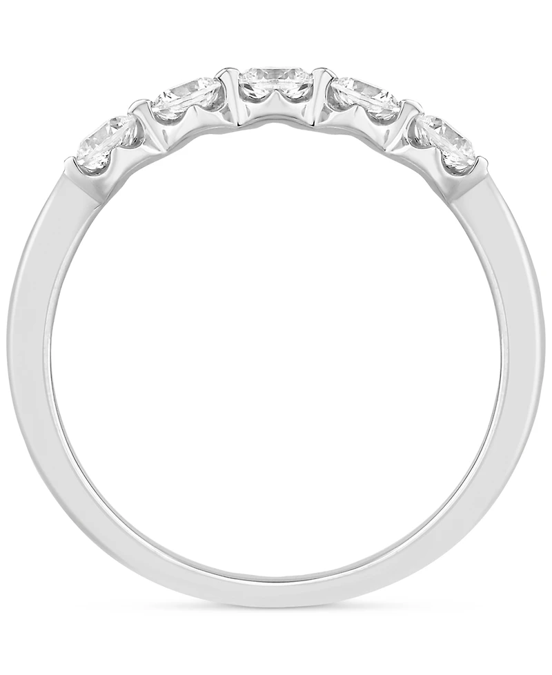 Diamond Five Stone Band (1/2 ct. t.w.) 14k White or Yellow Gold