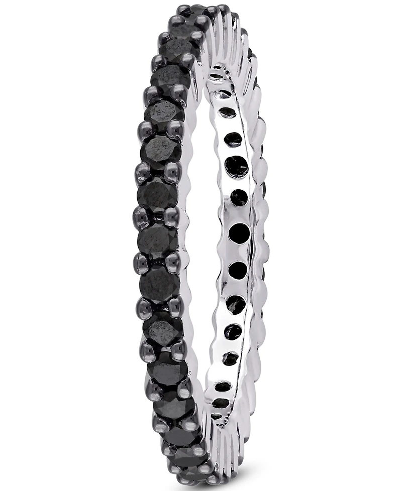 Black Diamond Eternity Band (1 ct. t.w.) 10k White Gold