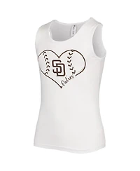 Big Girls Soft as a Grape White San Diego Padres Team Tank Top