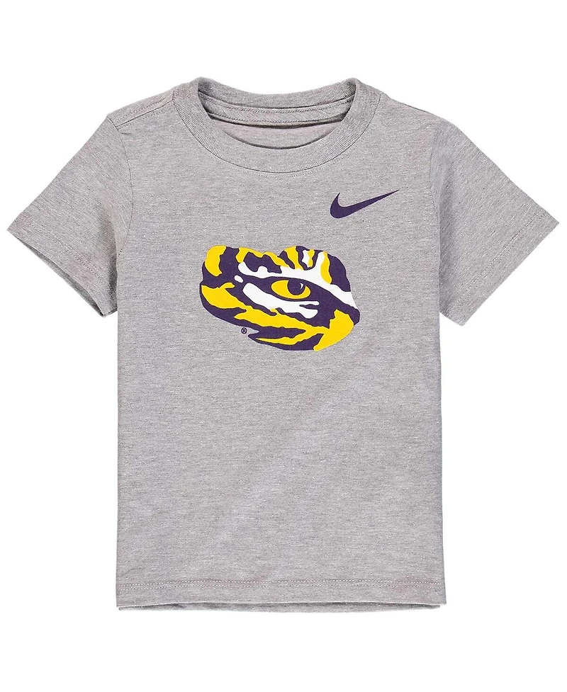 Boys and Girls Toddler Nike Heathered Gray Lsu Tigers Logo T-shirt