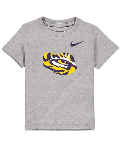 Boys and Girls Toddler Nike Heathered Gray Lsu Tigers Logo T-shirt