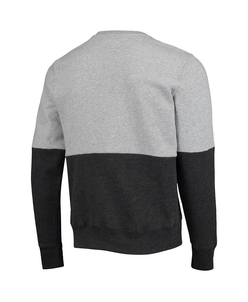 Men's '47 Heathered Gray, Black San Francisco Giants Two-Toned Team Pullover Sweatshirt