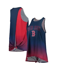 Women's Foco Navy Boston Red Sox Gradient Tie-Back Racerback Tank Top