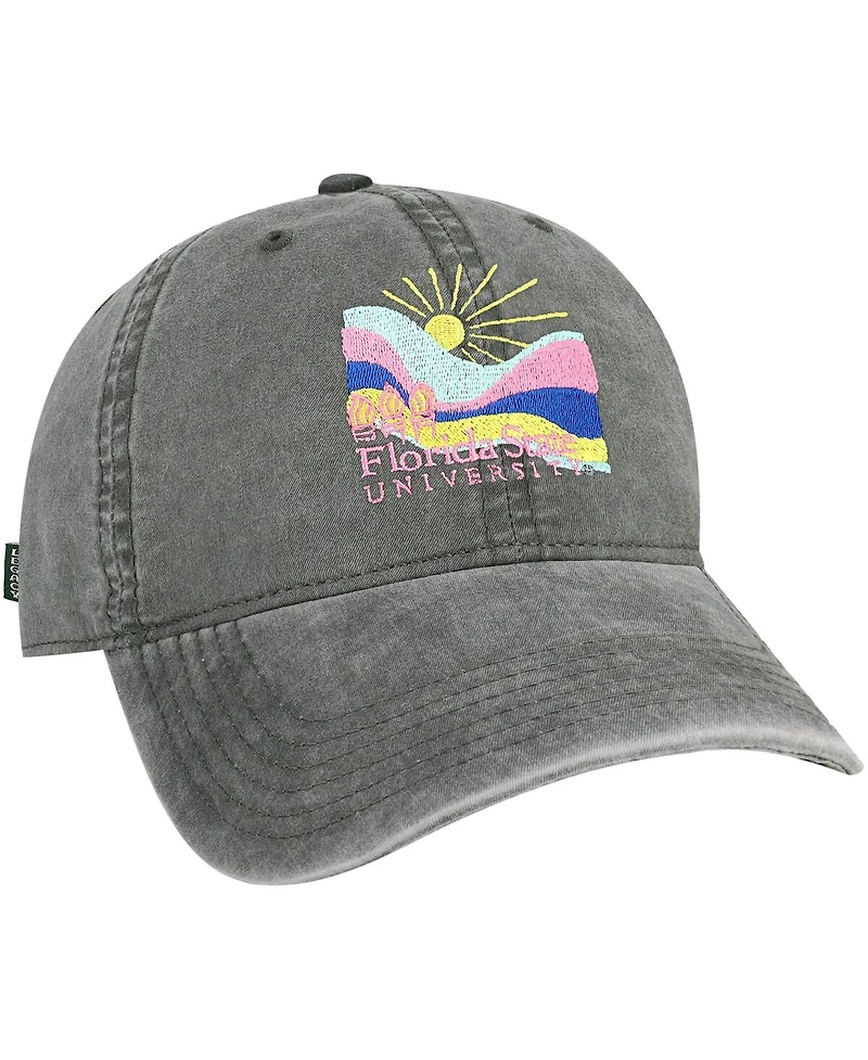 Men's League Collegiate Wear Gray Florida State Seminoles Beach Club Rays Relaxed Twill Adjustable Hat