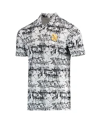 Men's Antigua Black San Diego Padres Vivid Polo Shirt