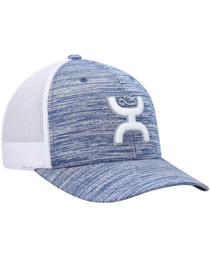 Men's Hooey Heather Powder Blue, White Sterling Trucker Snapback Hat
