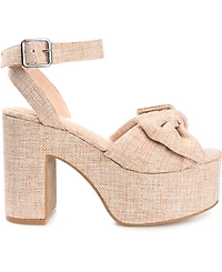 Journee Collection Women's Zenni Platform Bow Sandals