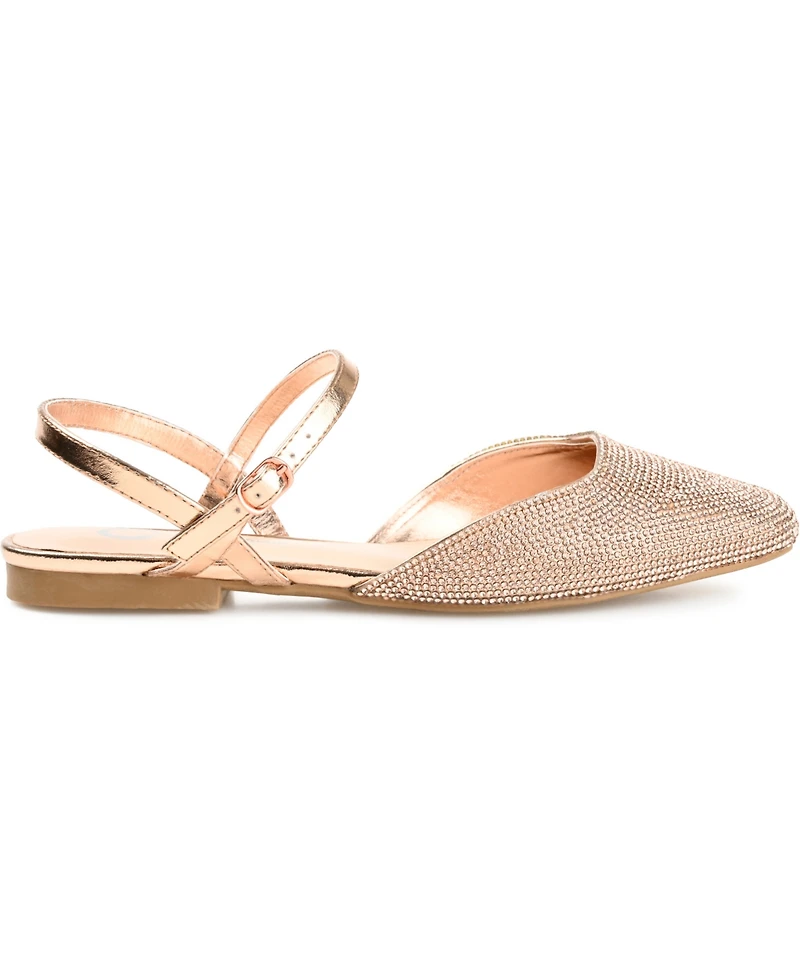 Journee Collection Women's Nysha Rhinestone Flats
