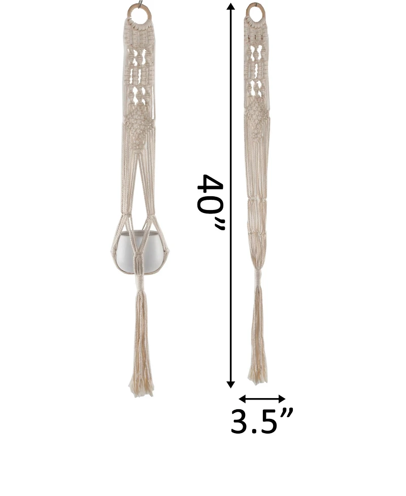 Flora Bunda Macrame Plant Hanger, 40"