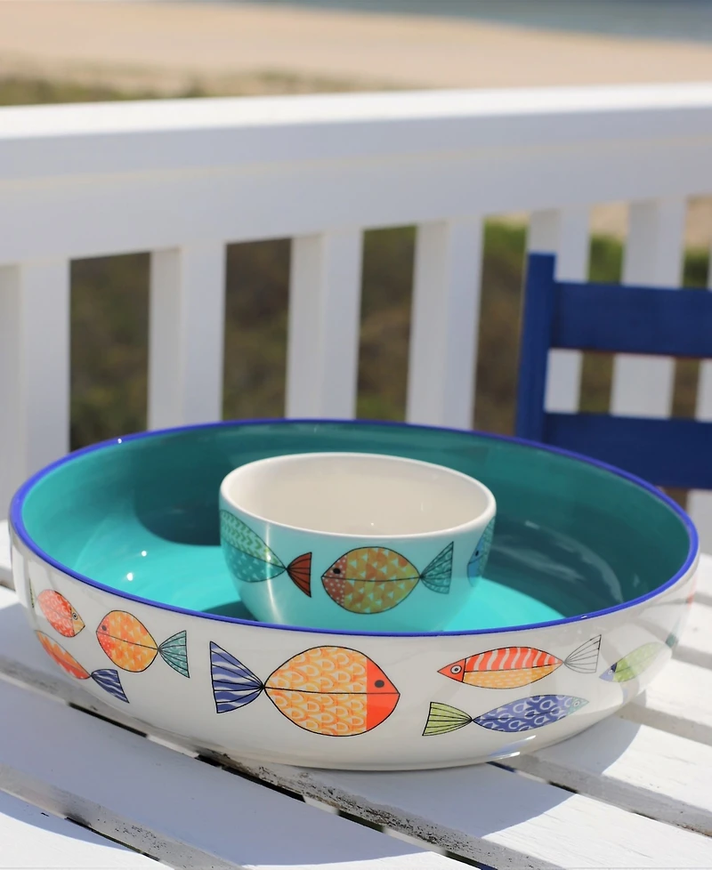 Euro Ceramica Fresh Catch Chip & Dip Set