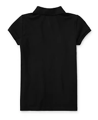 Polo Ralph Lauren Girls 2T-6X Short Sleeve Stretch Cotton Mesh Shirt