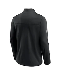 Men's Fanatics Black San Jose Sharks Authentic Pro Travel and Training Quarter-Zip Jacket