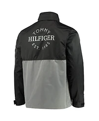 Men's Tommy Hilfiger Black, Gray Philadelphia Flyers Anorak Quarter-Zip Hoodie Jacket