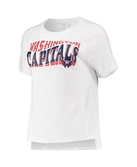 Women's Concepts Sport Red, White Washington Capitals Resurgence Slub Burnout Raglan T-shirt and Joggers Sleep Set