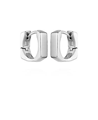 Vince Camuto Silver-Tone Square Huggie Hoop Earrings