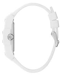 Guess Men's Multi-Function White Silicone Strap Watch 43mm