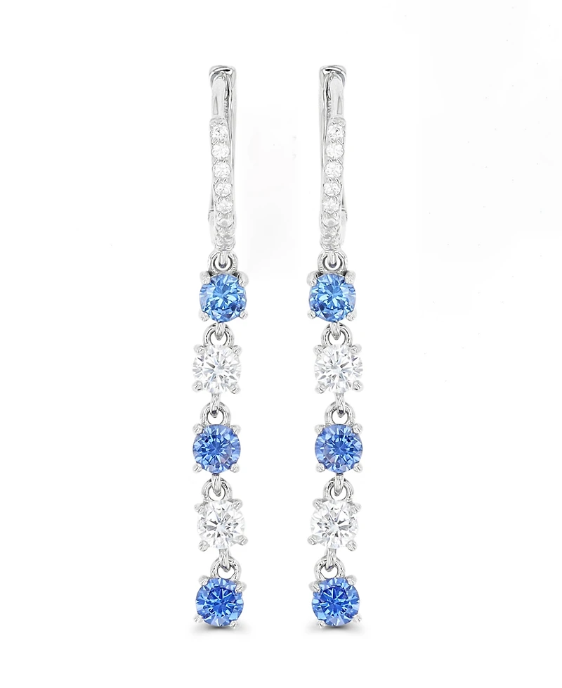 Dangling Huggie Earrings in Sterling Silver
