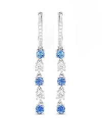 Dangling Huggie Earrings in Sterling Silver