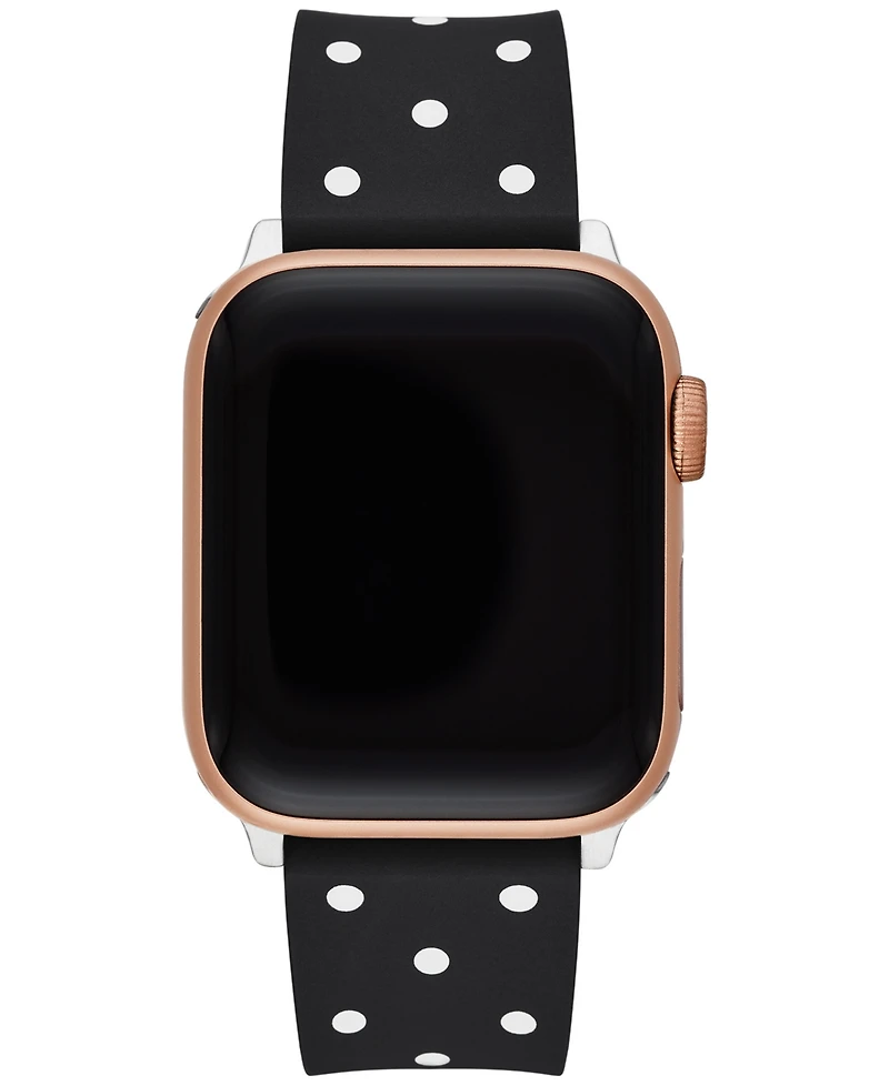 kate spade new york Black Polka Dot Silicone 38, 40mm Band for Apple Watch