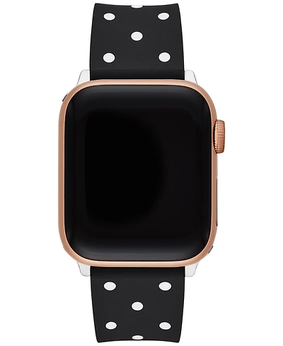 kate spade new york Black Polka Dot Silicone 38, 40mm Band for Apple Watch