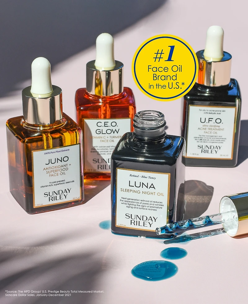 Sunday Riley Juno Antioxidant + Superfood Face Oil, 0.5oz.