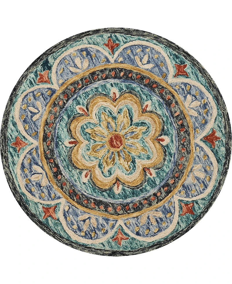 Lr Home Radiance Rdc-104 4' x 4' Round Area Rug