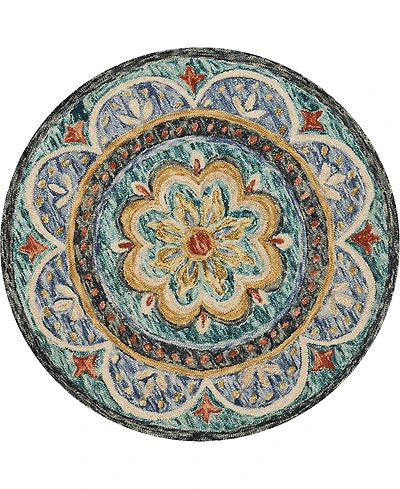 Lr Home Radiance Rdc-104 4' x 4' Round Area Rug